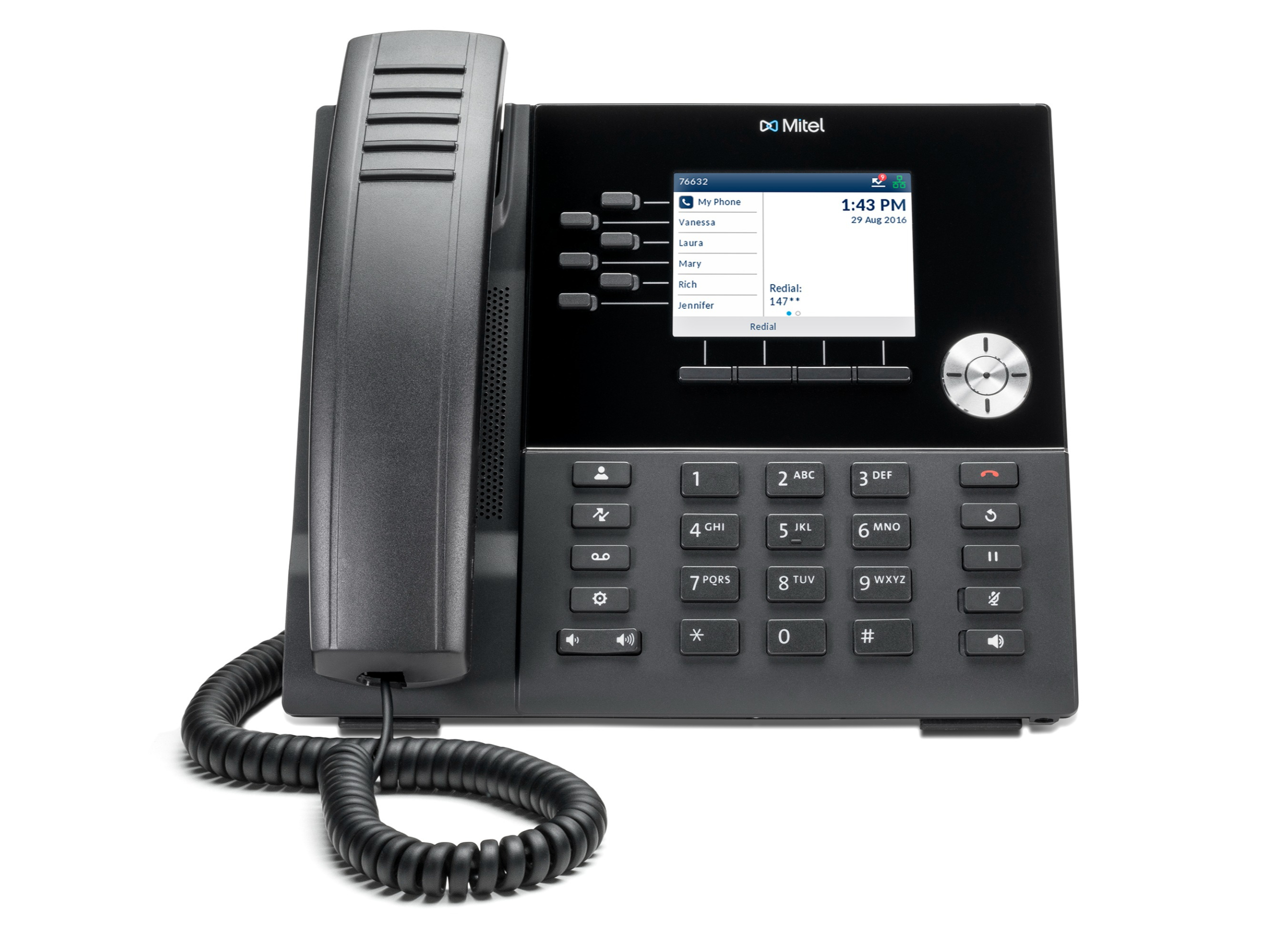 The 6920w is built from the ground up to provide an exceptional HD audio experience with high-quality full-duplex speakerphone and support for Mitel’s H-Series USB and EHS/DHSG headsets.