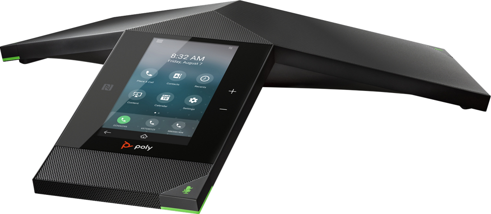 Enjoy the industry’s most advanced sound quality using this conference phone with enhanced Polycom HD Voice capability, 20-foot microphone range, and exclusive Polycom NoiseBlock technology.