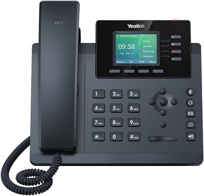 Yealink SIP-T34W WiFi IP Phone, 4 VoIP Accounts. 2.4-Inch Color Display.